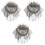 3Stk Silber Schulterabzeichen Epaulet Broschen Quasten 4