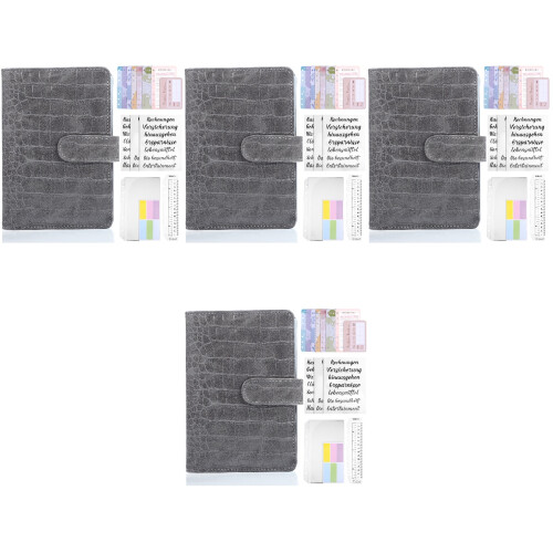 4Stk Budget Organizer Mit Einsteckfächern Und Stilvollem Design Bunt 2