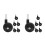 12Pcs Stroller Wheel Replacement Black PP Swivel Silent for Walkers 7