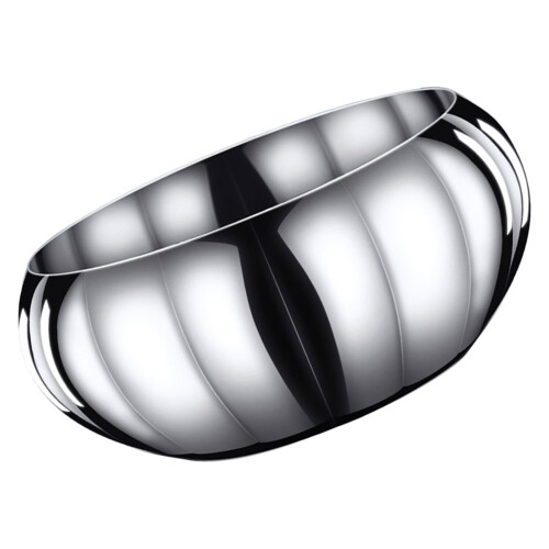 4Pièces Bols De Service Acier Argent Pour Salades Snacks 2