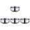 4Pièces Bols De Service Acier Argent Pour Salades Snacks 4