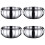 4Pièces Bols De Service Acier Argent Pour Salades Snacks 7
