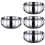 4Pièces Bols De Service Acier Argent Pour Salades Snacks 8
