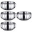 4Pièces Bols De Service Acier Argent Pour Salades Snacks 9