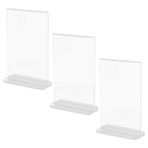 12Pcs Clear Acrylic Double Sided Table Sign Holders for Shop Display 2