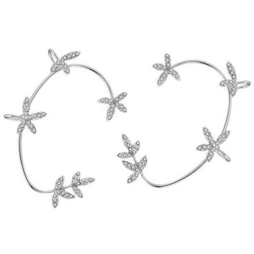 10Pièces Boucles D'oreilles Clip Argent Créatives Perçage 1