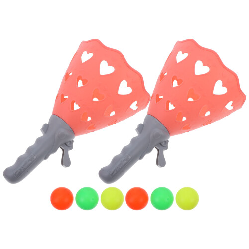 4Sets Multi ABS Kids Catch Ball Games Interactive Catch Launcher Toy 2