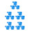 15Pcs Universal Fit Blue Poolside Drink Holders Plastic Organizer 4