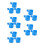 15Pcs Universal Fit Blue Poolside Drink Holders Plastic Organizer 6