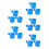 15Pcs Universal Fit Blue Poolside Drink Holders Plastic Organizer 9