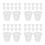 48Pcs Plastic Hydroponic Net Cup Kit White Mesh Pots for Easy Planting 4
