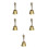 5Pcs Golden Bells Multipurpose Call Bells for Home Use 5