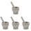 4Sets Grey Plastic Mortar and Pestle Small Grinding Bowl Set 2