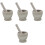 4Sets Grey Plastic Mortar and Pestle Small Grinding Bowl Set 3