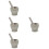 4Sets Grey Plastic Mortar and Pestle Small Grinding Bowl Set 7
