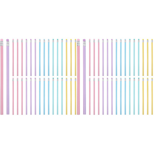 100Pcs Sturdy Handheld Wooden Pencils Bulk with Erasers for Writing 2