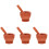 4Ensembles Mortier Pilon Marron Pour Cuisine Ail Épices 4