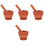 4Ensembles Mortier Pilon Marron Pour Cuisine Ail Épices 5
