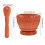 4Ensembles Mortier Pilon Marron Pour Cuisine Ail Épices 11