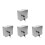 4Pcs Silver Metal Electrical Box Lockable Waterproof Outlet Protector 6