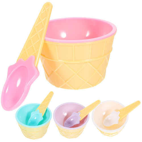 2Sets Kunststoff Eiscreme Schälchen Für Kindertisch 1