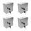 4Pcs Silver Metal Electrical Box Lockable Waterproof Outlet Protector 7