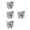4Pcs Silver Metal Electrical Box Lockable Waterproof Outlet Protector 10