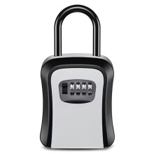 Wall Mounted Secure Key Safe with Key Lock Box Key Storage with 4-Digit Password Lock House Key Anti Theft Key Hider B