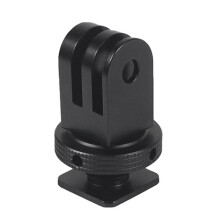 For Accesorios CNC Aluminum Mount Alloy 1/4 Tripod Adapter Cold Shoe for Hero 12 11 10 9 OSMO Action 4 3