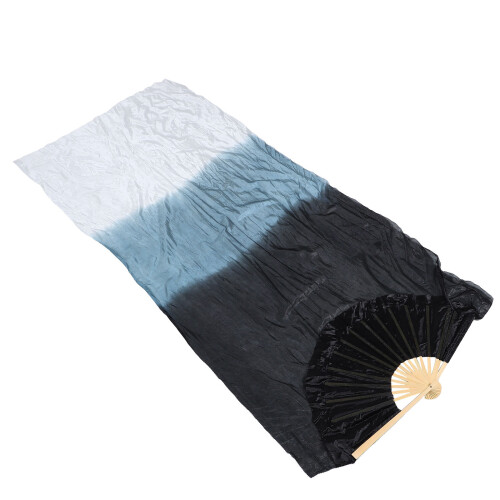10Pièces Éventails Dégradés Polyester Bambou Pour Danse Orientale 1
