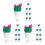 24Pièces Couvercles Cartoon PVC Vert Protection Réutilisable 7