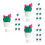24Pièces Couvercles Cartoon PVC Vert Protection Réutilisable 8