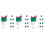 24Pièces Couvercles Cartoon PVC Vert Protection Réutilisable 9