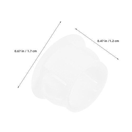 100Pcs White Plastic Hole Covers Snap Locking Caps for Cabinet Screws 2