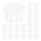 100Pcs White Plastic Hole Covers Snap Locking Caps for Cabinet Screws 11