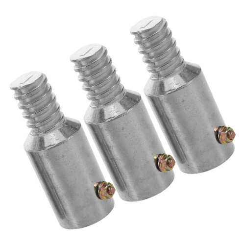 12Pcs Silver Aluminum Threaded Replacement Tips for Mop Broom Handles 2