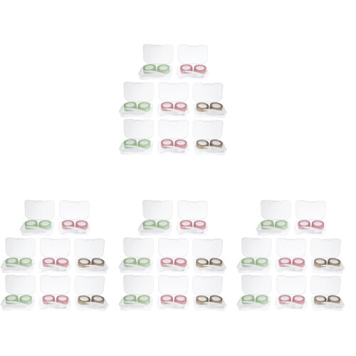 32Pcs Replaceable Contacts Boxes Assorted Colors Portable Holders 1