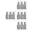 12Pcs Silver Aluminum Threaded Replacement Tips for Mop Broom Handles 7