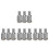 12Pcs Silver Aluminum Threaded Replacement Tips for Mop Broom Handles 8