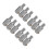 12Pcs Silver Aluminum Threaded Replacement Tips for Mop Broom Handles 9