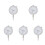 5Pcs Mechanical Dial Indicator Silver Stainless Steel Precision Gauge 2