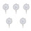 5Pcs Mechanical Dial Indicator Silver Stainless Steel Precision Gauge 3