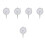 5Pcs Mechanical Dial Indicator Silver Stainless Steel Precision Gauge 4