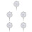 5Pcs Mechanical Dial Indicator Silver Stainless Steel Precision Gauge 6