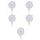 5Pcs Mechanical Dial Indicator Silver Stainless Steel Precision Gauge 7