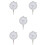 5Pcs Mechanical Dial Indicator Silver Stainless Steel Precision Gauge 8
