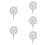 5Pcs Mechanical Dial Indicator Silver Stainless Steel Precision Gauge 10