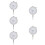 5Pcs Mechanical Dial Indicator Silver Stainless Steel Precision Gauge 11