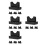8Paires Support Mural Batte Baseball Style Rustique Stable 9