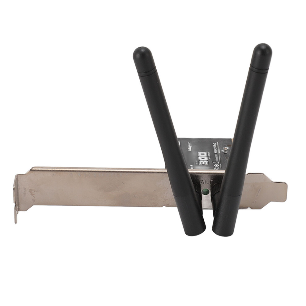Wireless Pcie Wifi Adapter 300Mbps 2.4Ghz Dual Antenna For Windows & Linux 6951385475713
